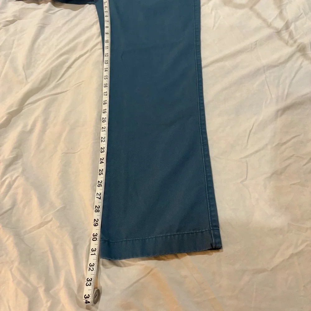 J‎ Crew The Bleecker Chinos Mens 31x32 Blue Cotton Flat Front Pants